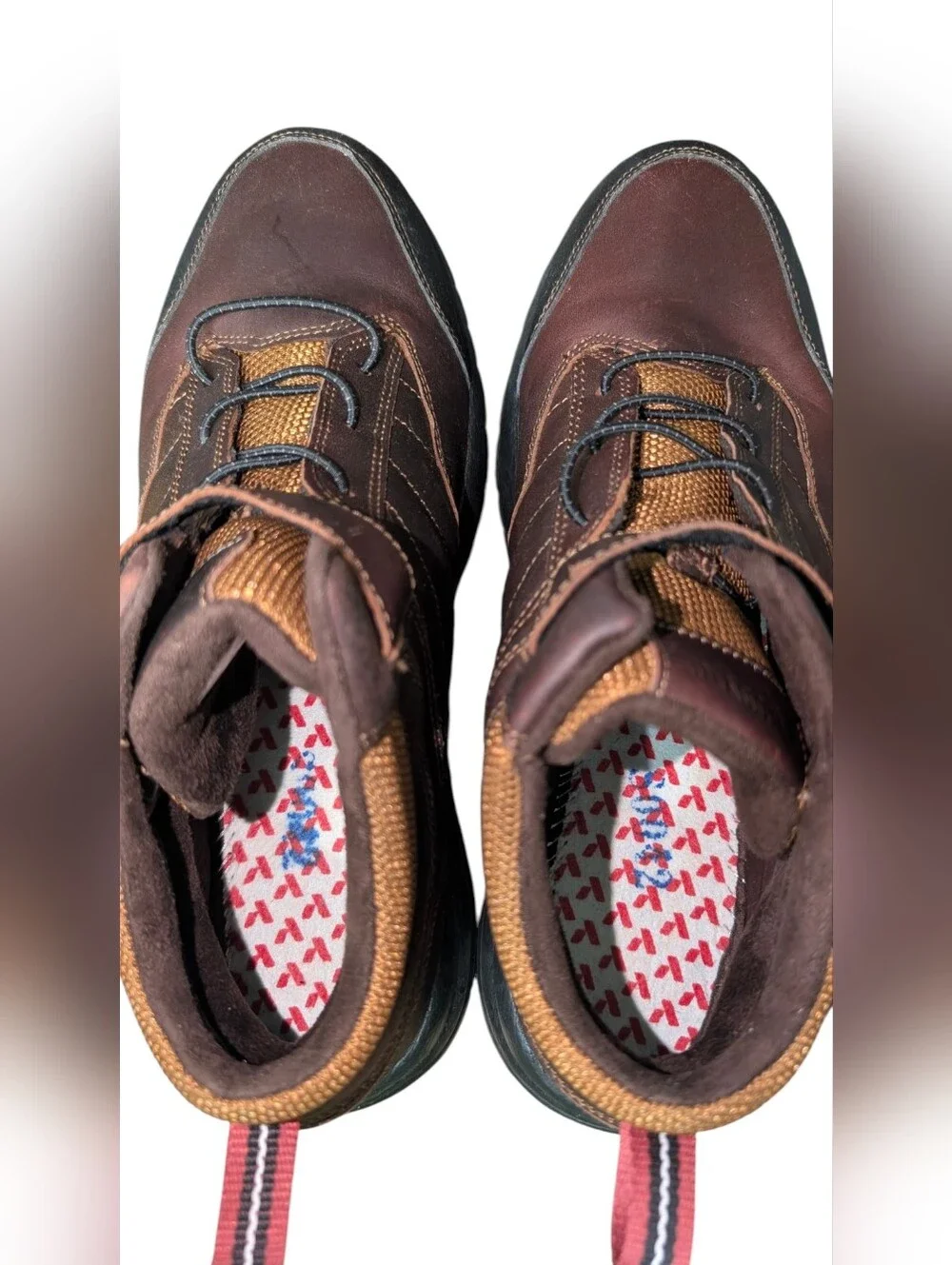 Anodyne No. 56 Leather‎ Hiking Boots Brown Wide 11W Comfort Trail Shoes Diabetic
